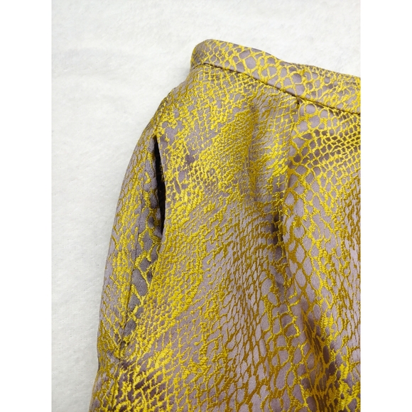 Twelve by Twelve Los Angeles Gold Snakeskin Mini Skirt Size Small - Picture 7 of 12